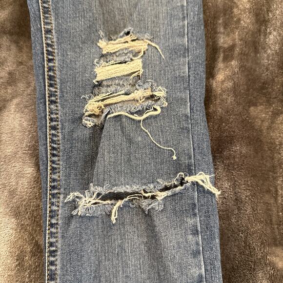 Topshop Moto-Jamie Womens Skinny Jeans-Med Wash Blue-Distressed-W26xL32 - Picture 4 of 15